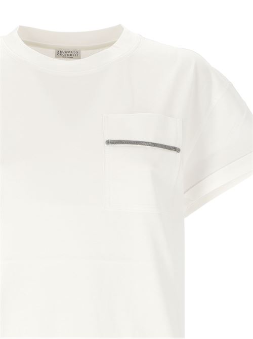 T-shirt con catena Monili Brunello Cucinelli | M0T81FL900C6159